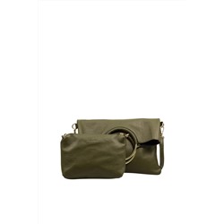 Bolso y neceser de piel Caqui - Firenze Artegiani