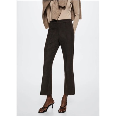 Pantalón cuadros kick flare -  Mujer | MANGO OUTLET Melilla