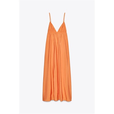 FLOWING STRAPPY MIDI DRESS