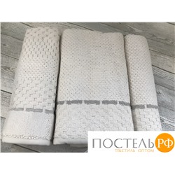 T0870/01 Набор полотенец PUPILLA MONET хлопок 3 шт (50*80,50*90,70*140) светло-бежевый