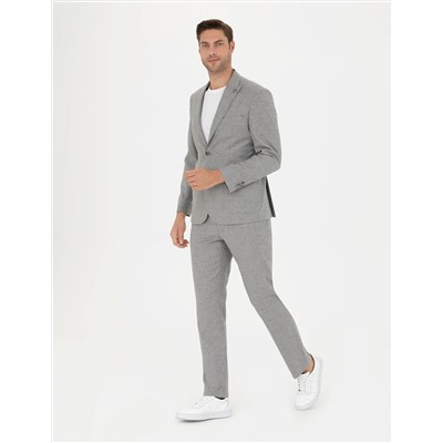 Gri Slim Fit Takım Elbise