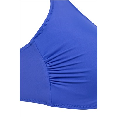 Mavi Kare Yaka Bralette Büyük Beden Bikini Üstü TBBSS23CT00005