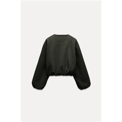 SOFT BOMBER JACKET WITH ELASTIC TRIMS