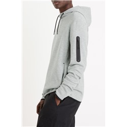 Sudadera skinny fit con capucha - Gris