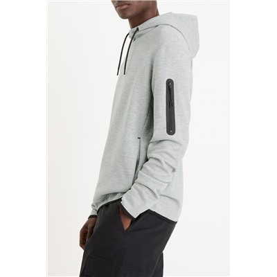 Sudadera skinny fit con capucha - Gris
