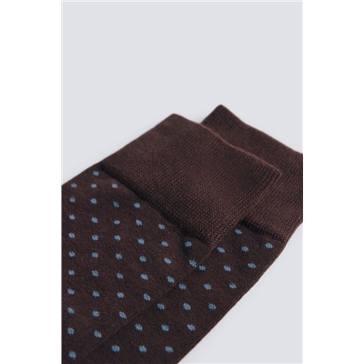 Calcetín largo topos contraste