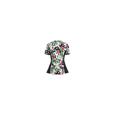 Cherokee Flexibles Scrubs Toad-ally in Bloom Print Top