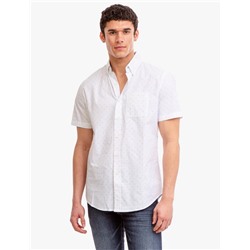 DOT PRINT POPLIN SHORT SLEEVE SHIRT