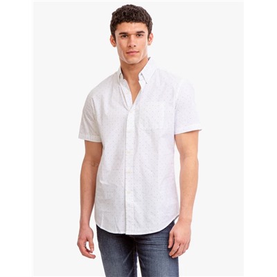 DOT PRINT POPLIN SHORT SLEEVE SHIRT