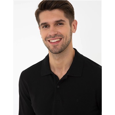 Siyah Slim Fit Basic Sweatshirt