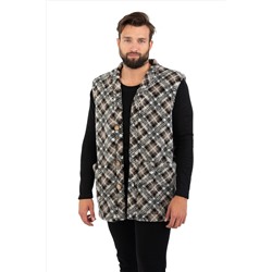ЖИЛЕТ MEN VEST WOOL  цвет Клетка серая
