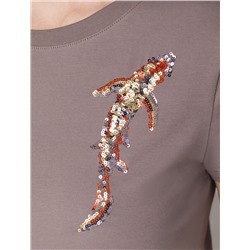 Нарядная футболка с принтом пайетками