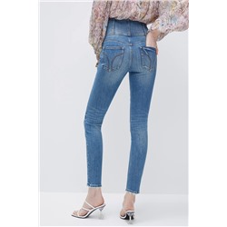 Vaquero skinny fit de tiro alto Azul claro