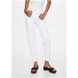 Jeans mom tiro alto -  Mujer | MANGO OUTLET España