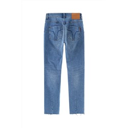 Vaquero skinny push-up de tiro alto Azul claro