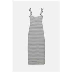 STRETCH KNIT MIDI DRESS
