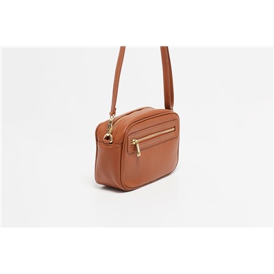Bandolera de piel Gaby Camel