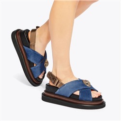 KURT GEIGER LONDON ORSON CROSS STRAP SANDAL
