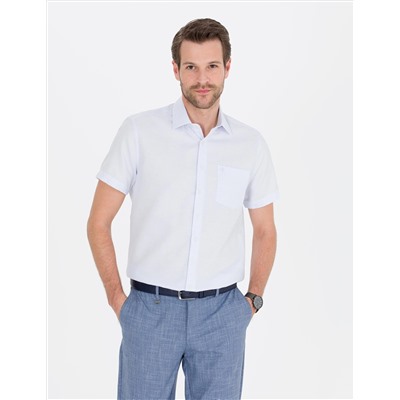 Açık Mavi Regular Fit Kısa Kollu Gömlek