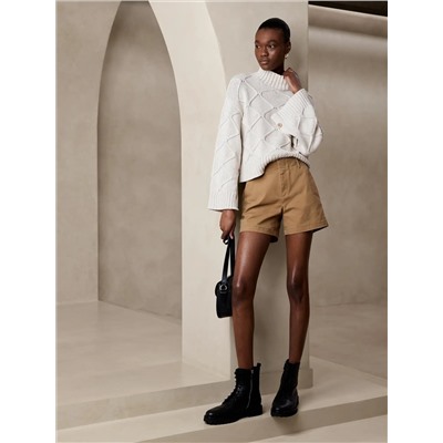 FLAT-FRONT CHINO SHORT