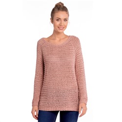 Damen Strickpullover mit Lochstruktur