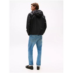 Water-Repellent Hooded Windbreaker
