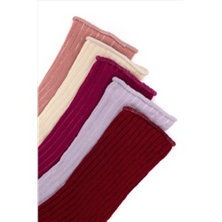 Kadın Koyu Frambuaz Çorap