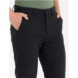 Siyah Slim Fit Kanvas Pantolon