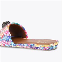 FLORAL COUTURE KENSINGTON FLAT SANDAL KURT GEIGER LONDON