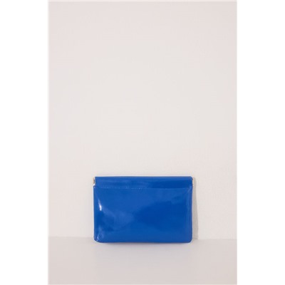 Mini monedero charol azul