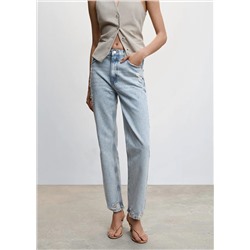 Jeans rectos rotos decorativos -  Mujer | MANGO OUTLET España