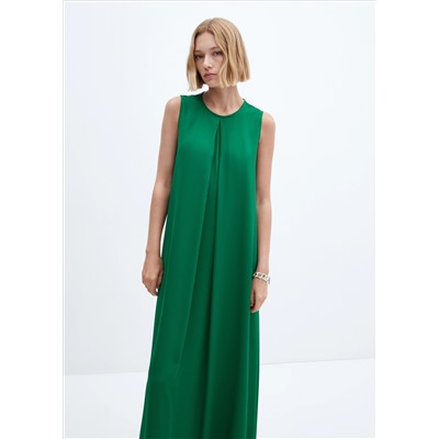 Vestido largo detalle pinza
