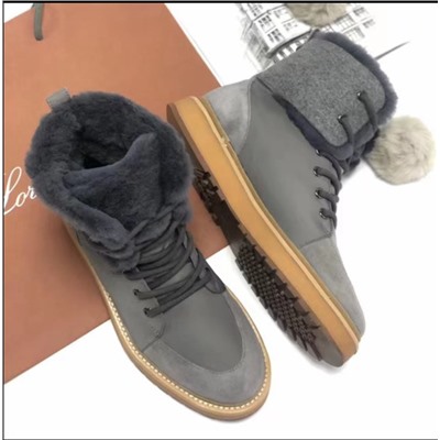 Зимние кожанные ботинки Loro piana  2022  Экспорт.