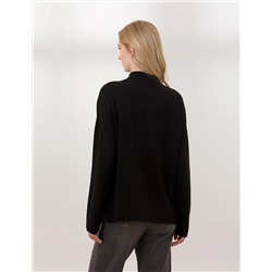 Siyah Comfort Fit Basic Kazak