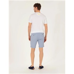 Koyu Mavi Slim Fit Beli Lastikli Şort Şort