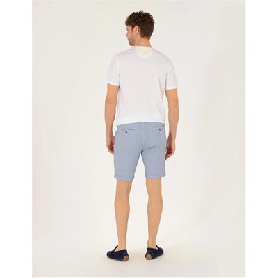 Koyu Mavi Slim Fit Beli Lastikli Şort Şort