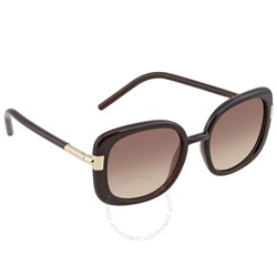 PRADABrown Gradient Gray Square Ladies Sunglasses