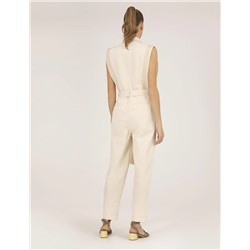 Krem Comfort Fit Dokuma Tulum