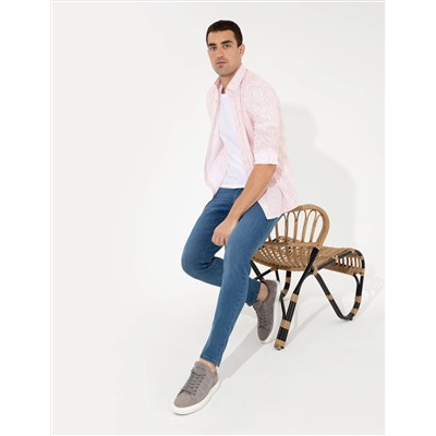 Kiremit Slim Fit Uzun Kollu Gömlek