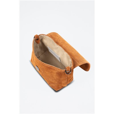 Bandolera de piel Albertina - Camel