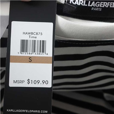Повседневная хлопковая футболка в полоску KARL LAGERFEL*D ОРИГИНАЛ!