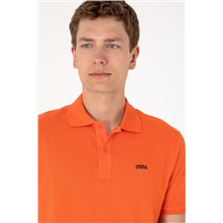 Erkek Regular Fit Polo Yaka Nar Çiçeği Basic Tişört