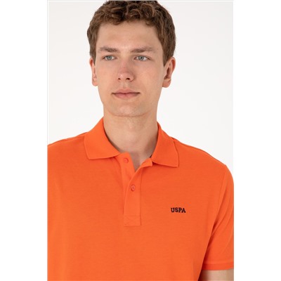 Erkek Regular Fit Polo Yaka Nar Çiçeği Basic Tişört
