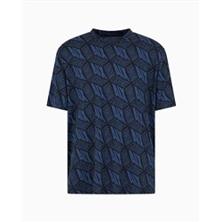 REGULAR FIT T-SHIRT WITH 3D EFFECT PRINT IN ASV COTTON