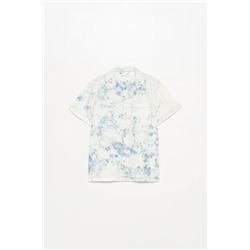 Tie-dye denim shirt