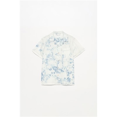 Tie-dye denim shirt