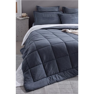 Bobigny SuperSoft Tek Kişilik Comforter Set - İndigo