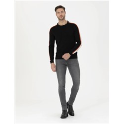 Siyah Slim Fit Kazak