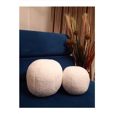 Register 2' Li Top Kırlent / Yastık 1 Büyük Ekru , 1 Küçük Ekru ( 42cm / 25cm) Tppbeke TPPBEKE