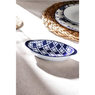 Rêve Bleu Brest New Bone China Oval Kulplu Tabak